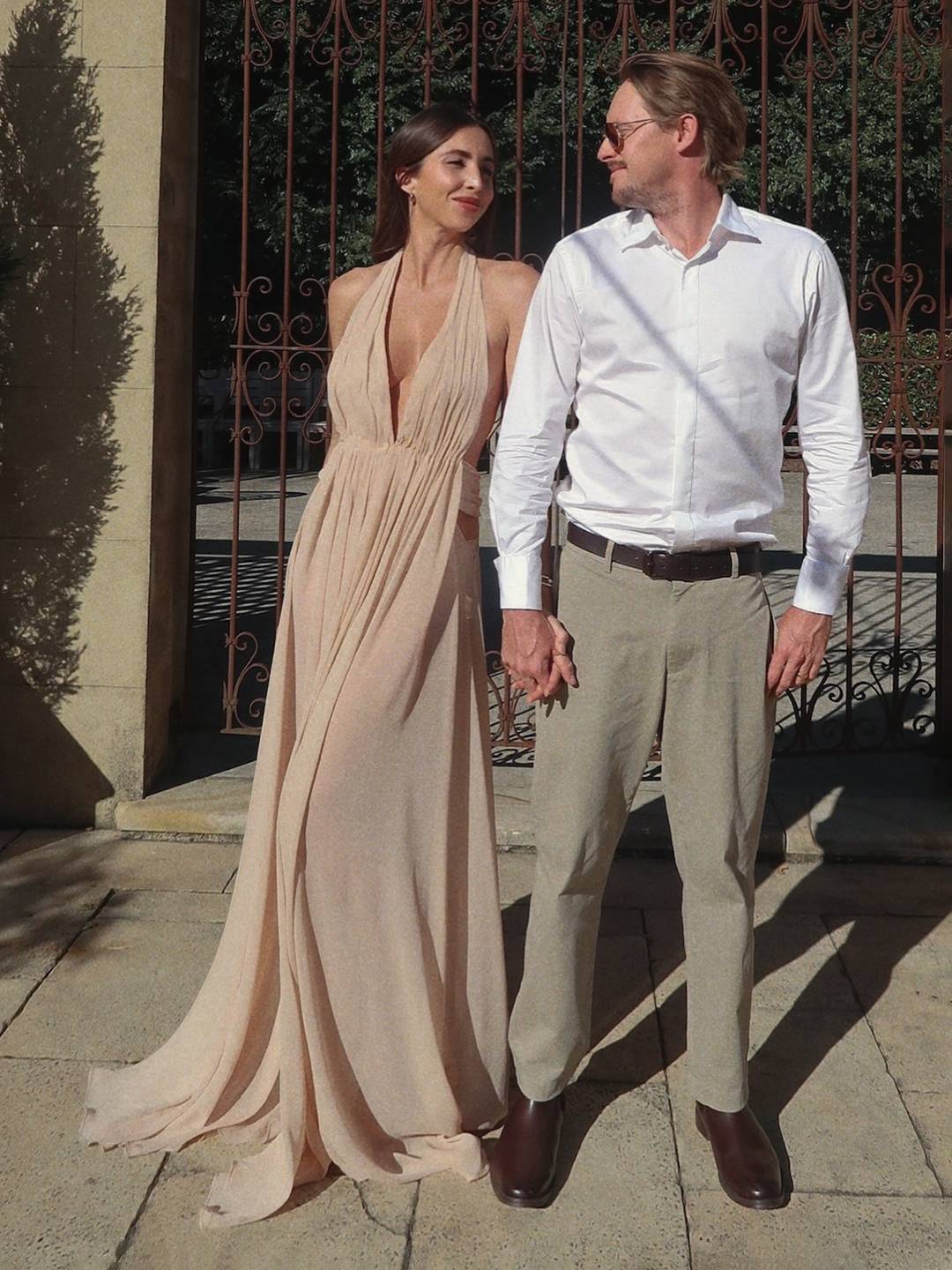 Liza Deep Neck Maxi Dress