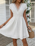 Lorelei French Lace V-Neck Fitted Dress