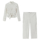 Maelle Polka Dot Two-Piece Suit Set