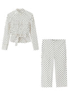 Maelle Polka Dot Two-Piece Suit Set