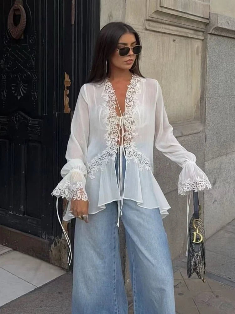 Maila Lace Cardigan Top