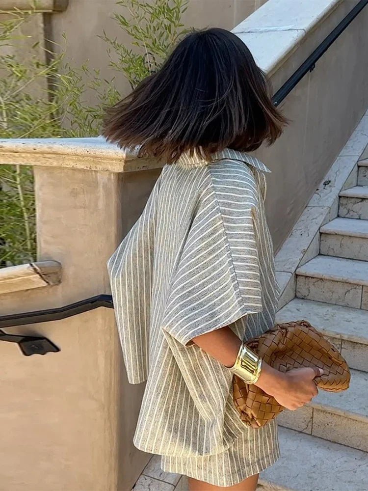 Mara Striped Shorts Set
