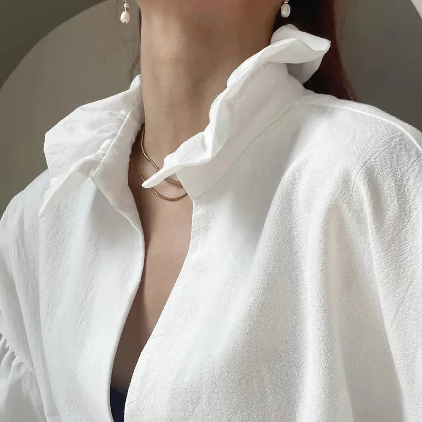 Mara V-Neck Puff Sleeve Blouse