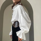 Mara V-Neck Puff Sleeve Blouse