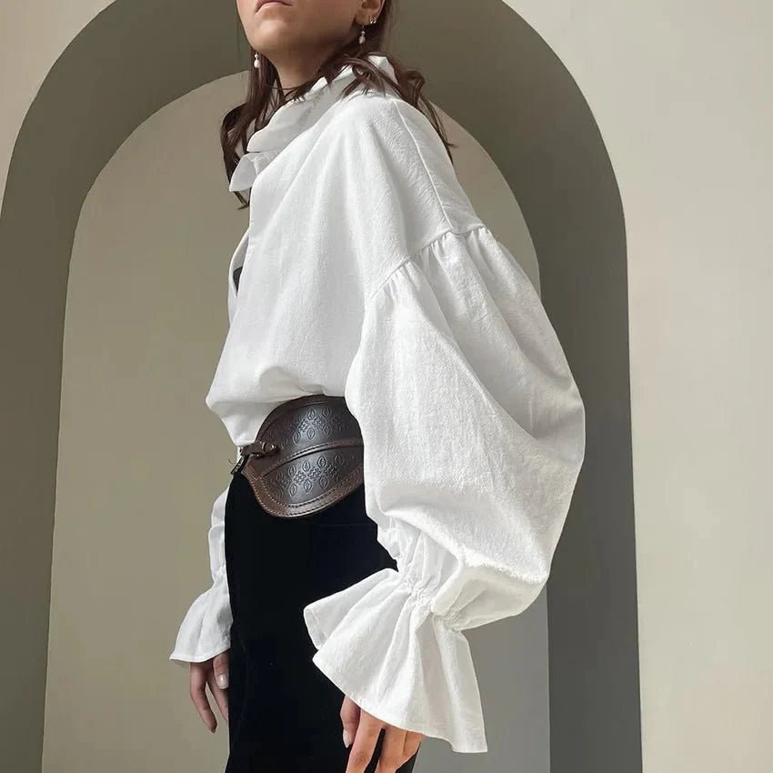 Mara V-Neck Puff Sleeve Blouse