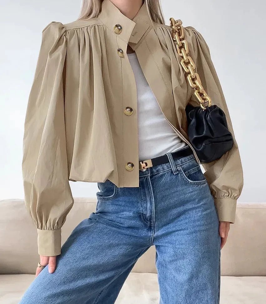 Lucy Cropped Pleated Jacket