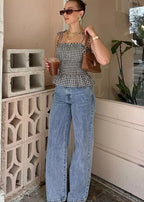 Isabel Plaid Sleeveless Top