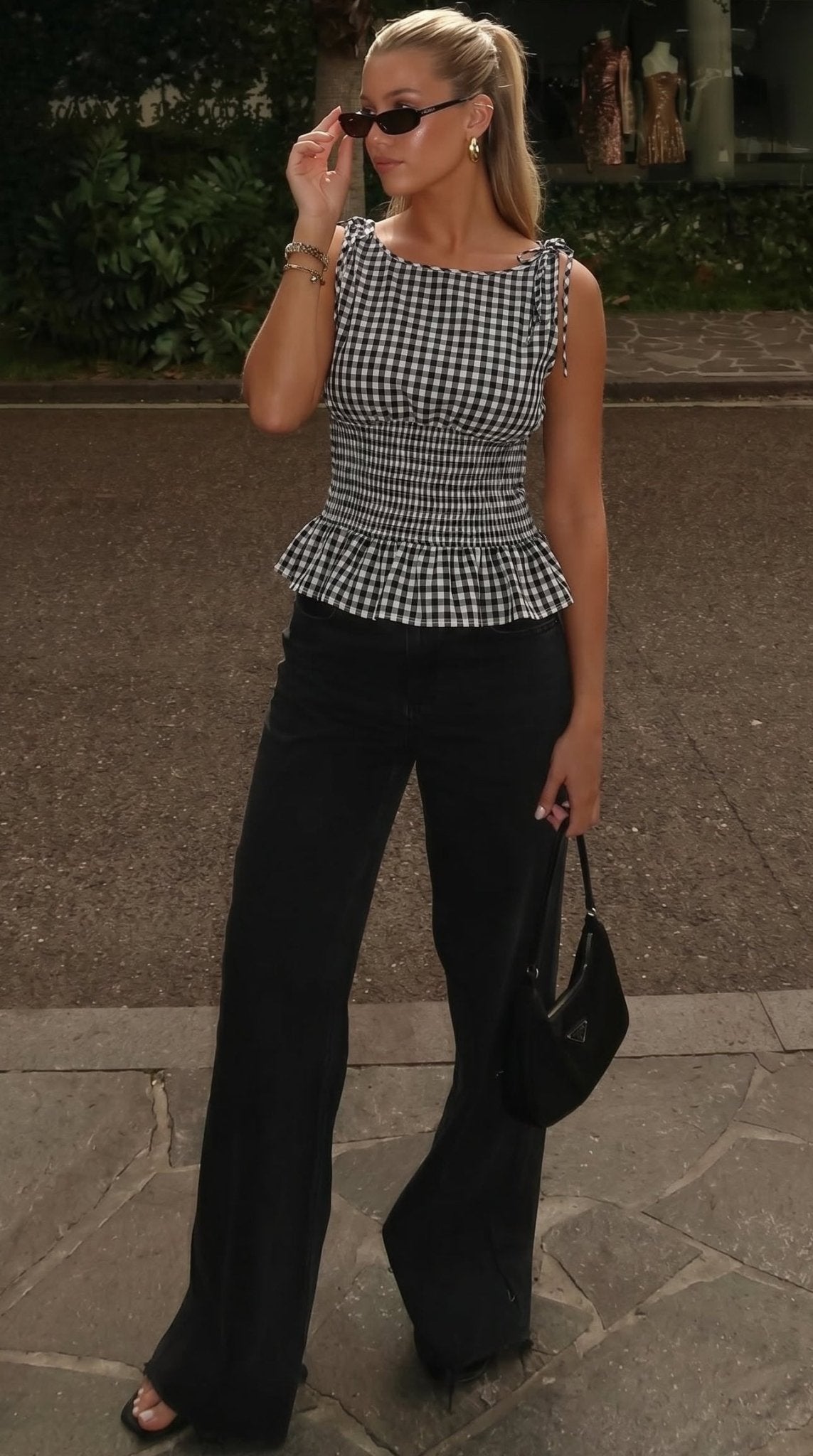 Isabel Plaid Sleeveless Top