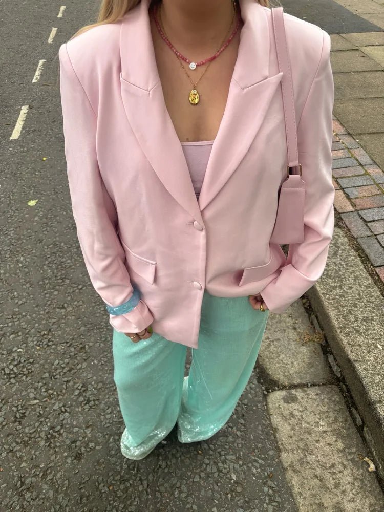 Julie Sequin Wide-Leg Trousers