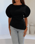 Afra Tricot Balloon Sleeve Top