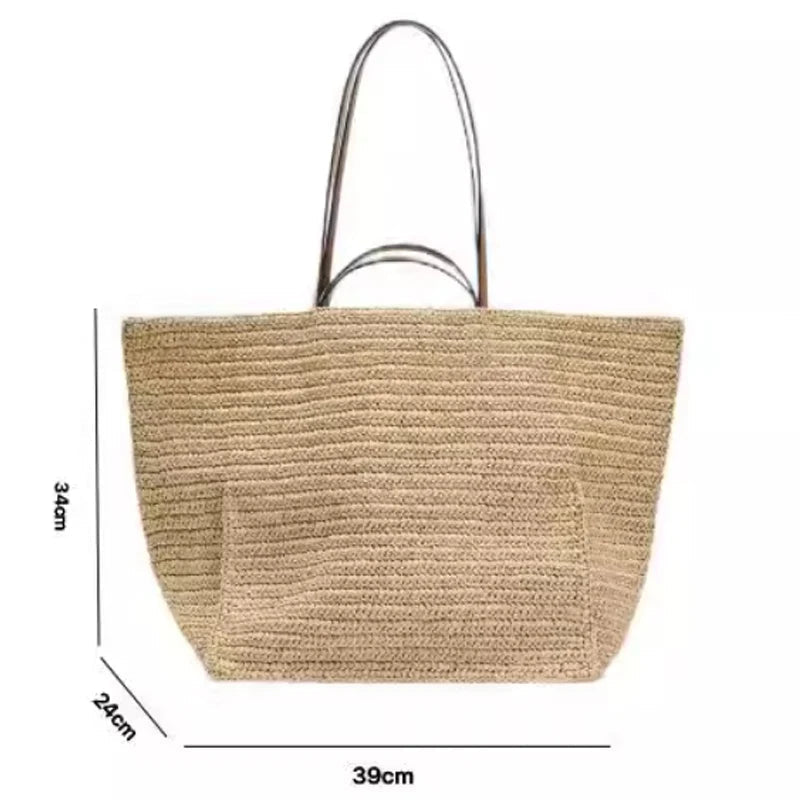 Annie Woven Straw Tote