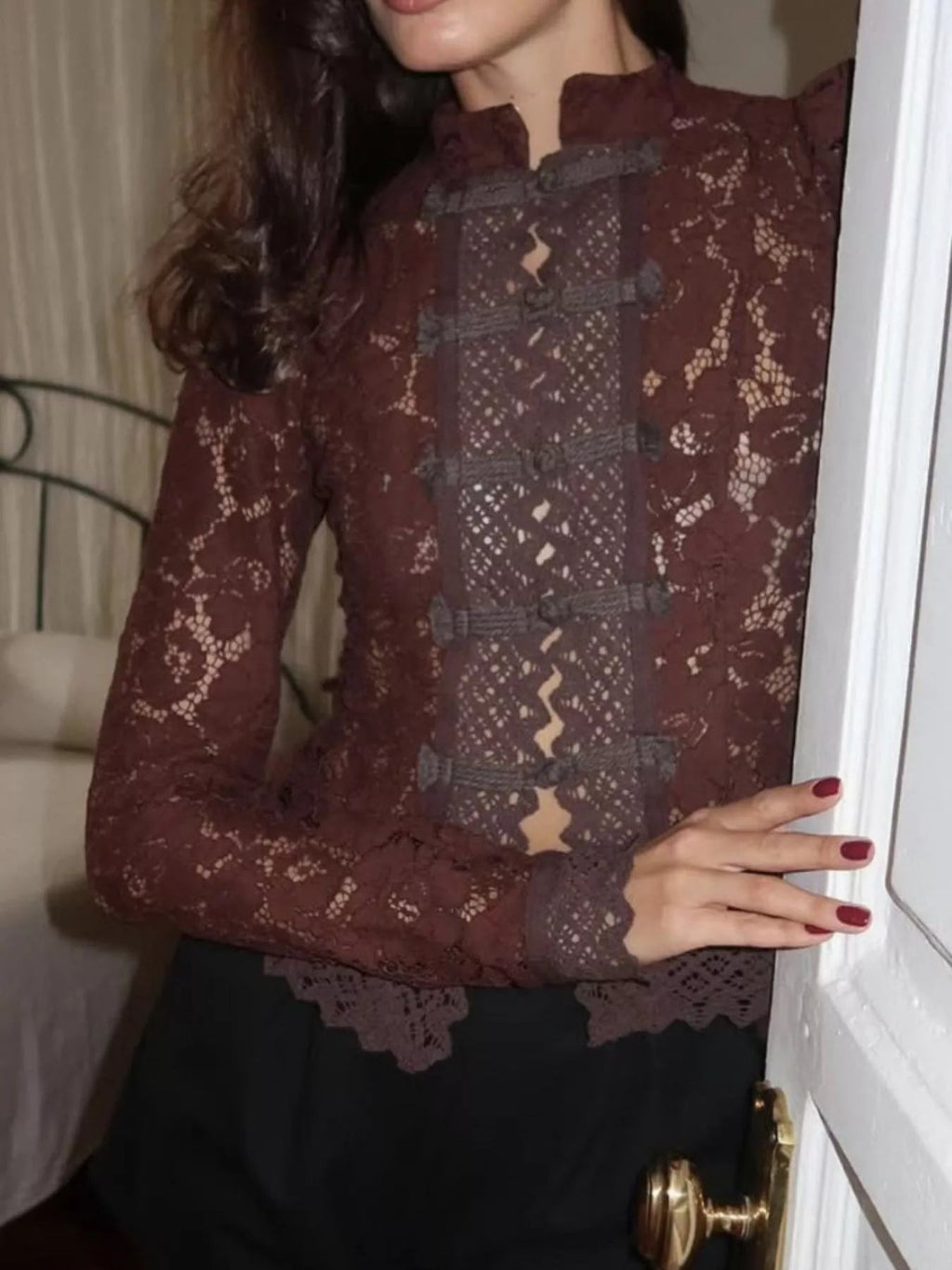 Mariana Sheer Lace Blouse