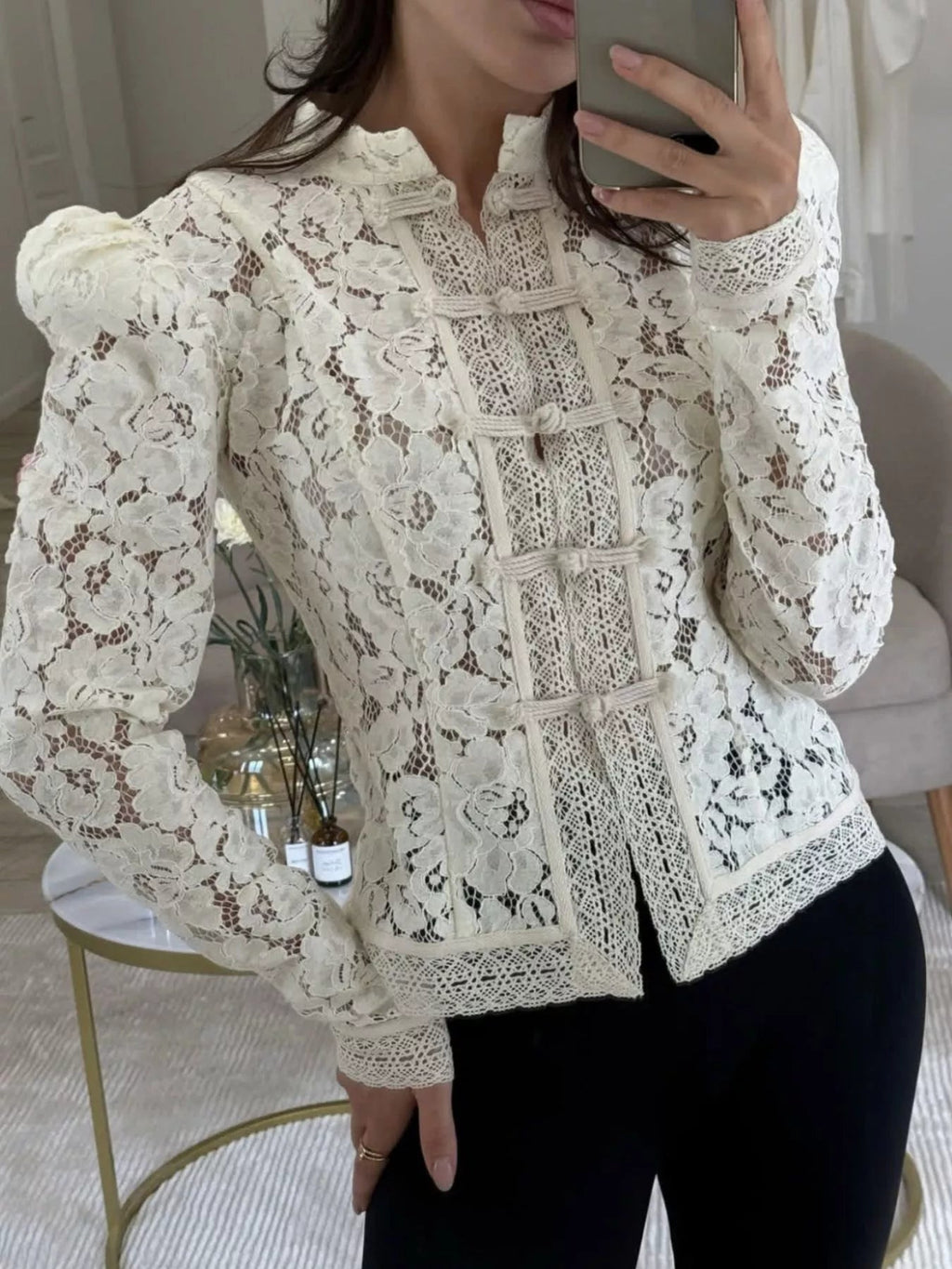 Mariana Sheer Lace Blouse