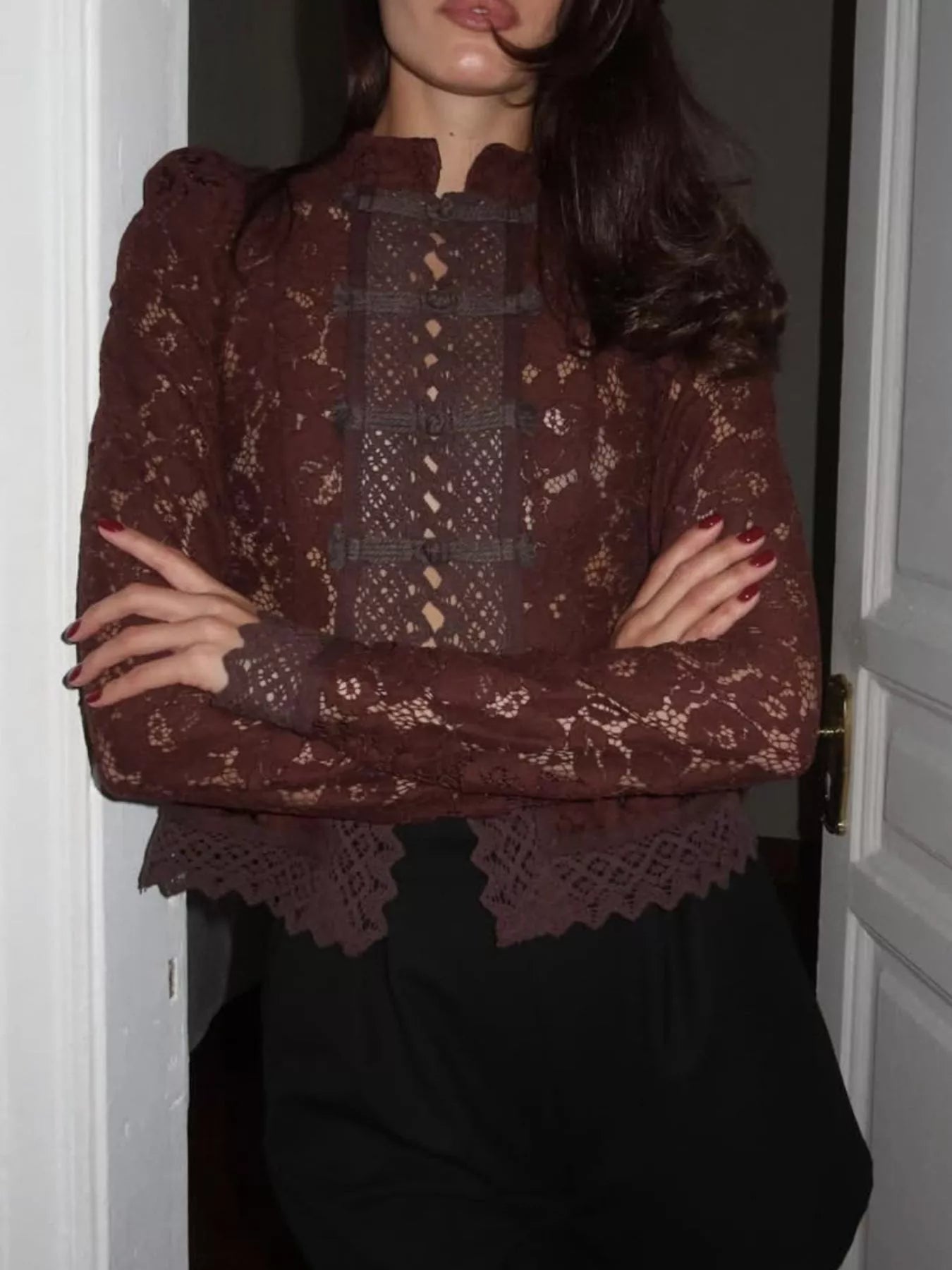Mariana Sheer Lace Blouse