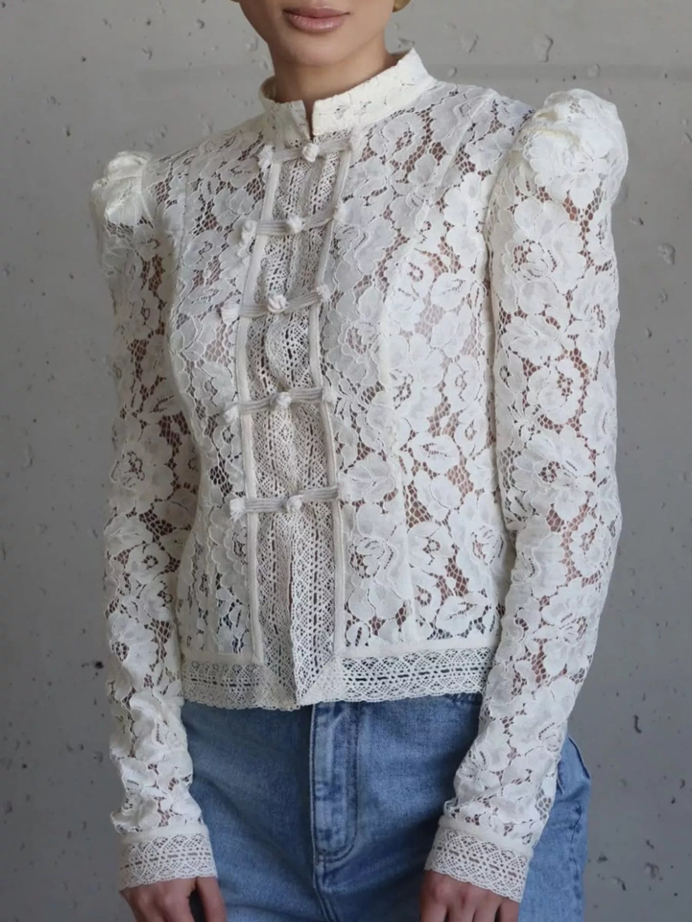 Mariana Sheer Lace Blouse