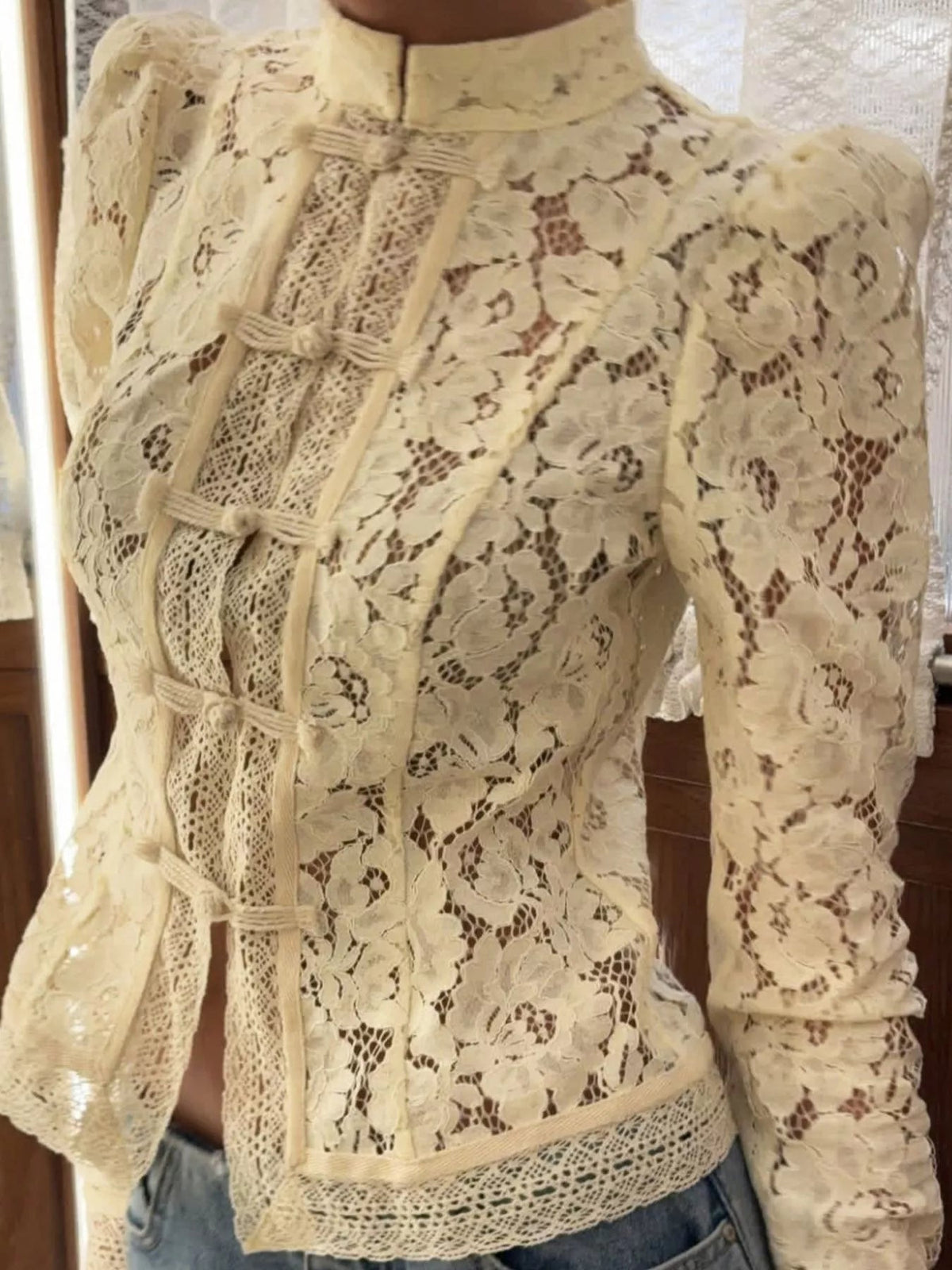 Mariana Sheer Lace Blouse