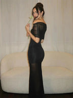 Melanie Ruched Maxi Dress