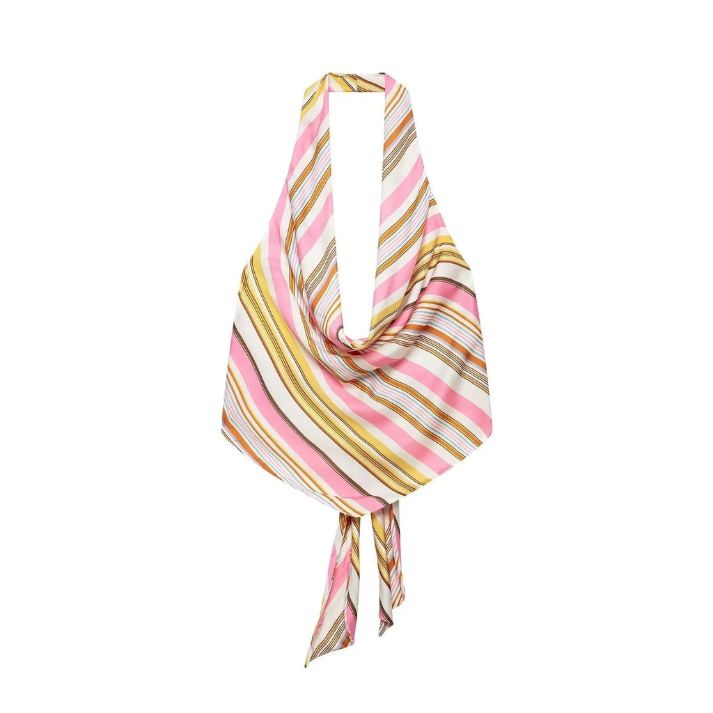 Marlowe Bohemian Striped Satin Two-Piece Set