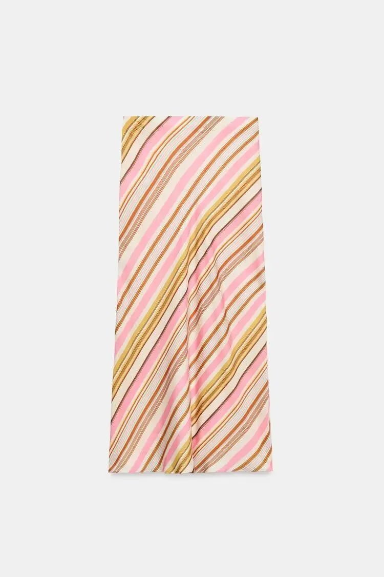 Marlowe Bohemian Striped Satin Two-Piece Set