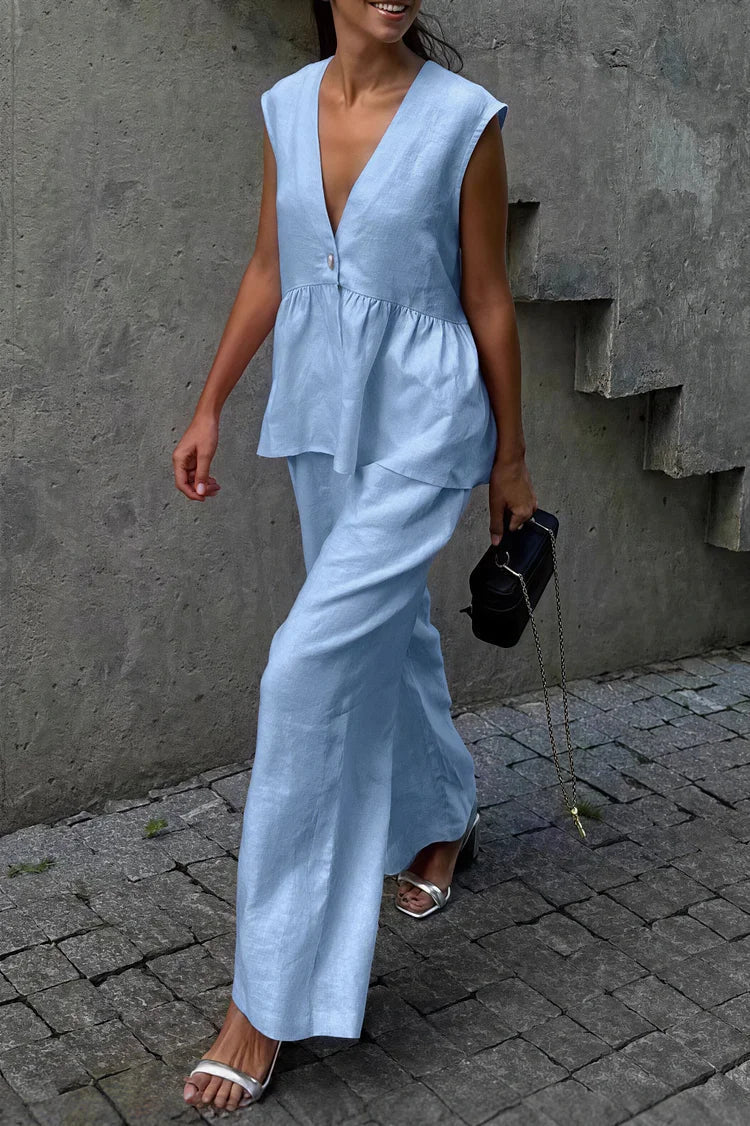 Marlowe Ruffled Vest & Pants Set
