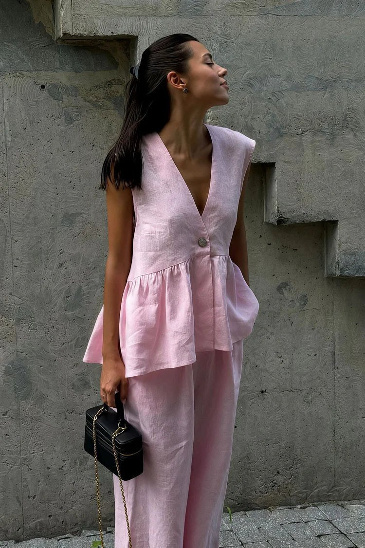 Marlowe Ruffled Vest & Pants Set