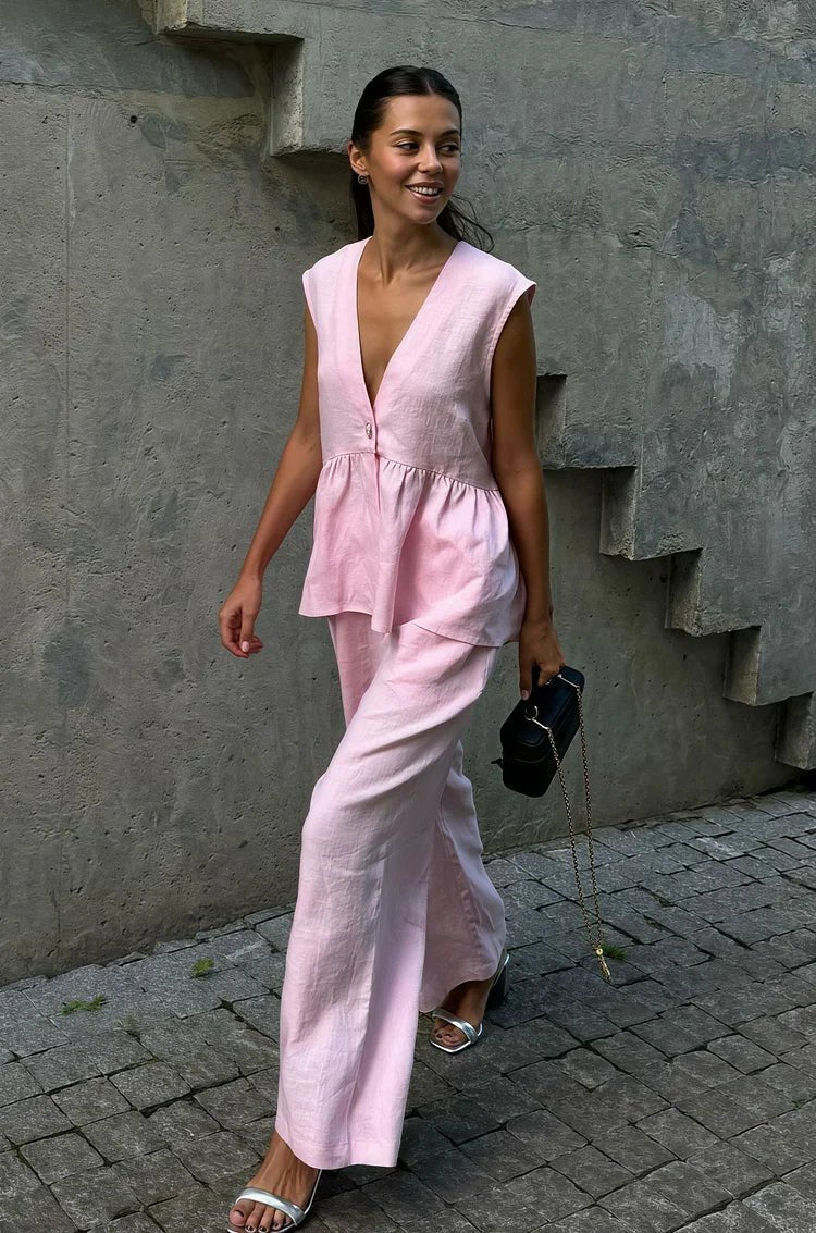 Marlowe Ruffled Vest & Pants Set