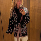 Martha Lace Up Tasseled Cardigan