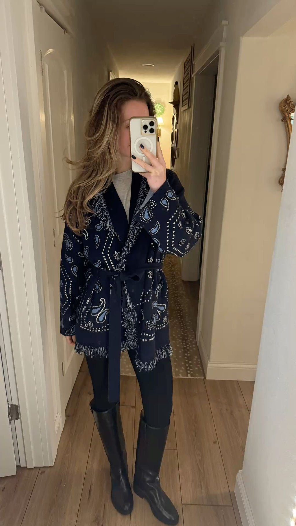 Martha Lace Up Tasseled Cardigan