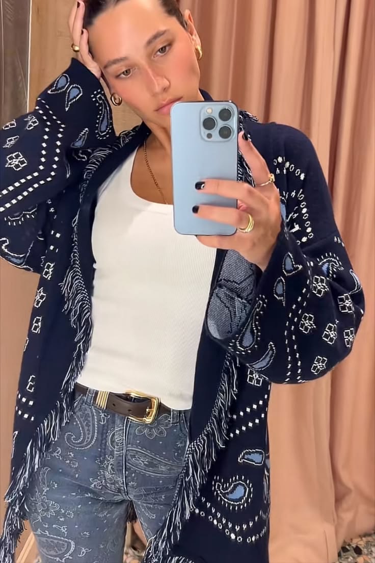 Martha Lace Up Tasseled Cardigan