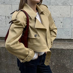 Mila Cropped Trench Jacket