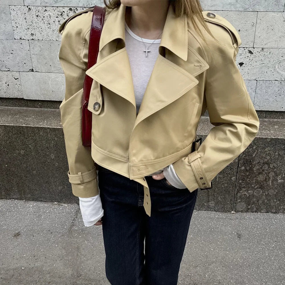 Mila Cropped Trench Jacket