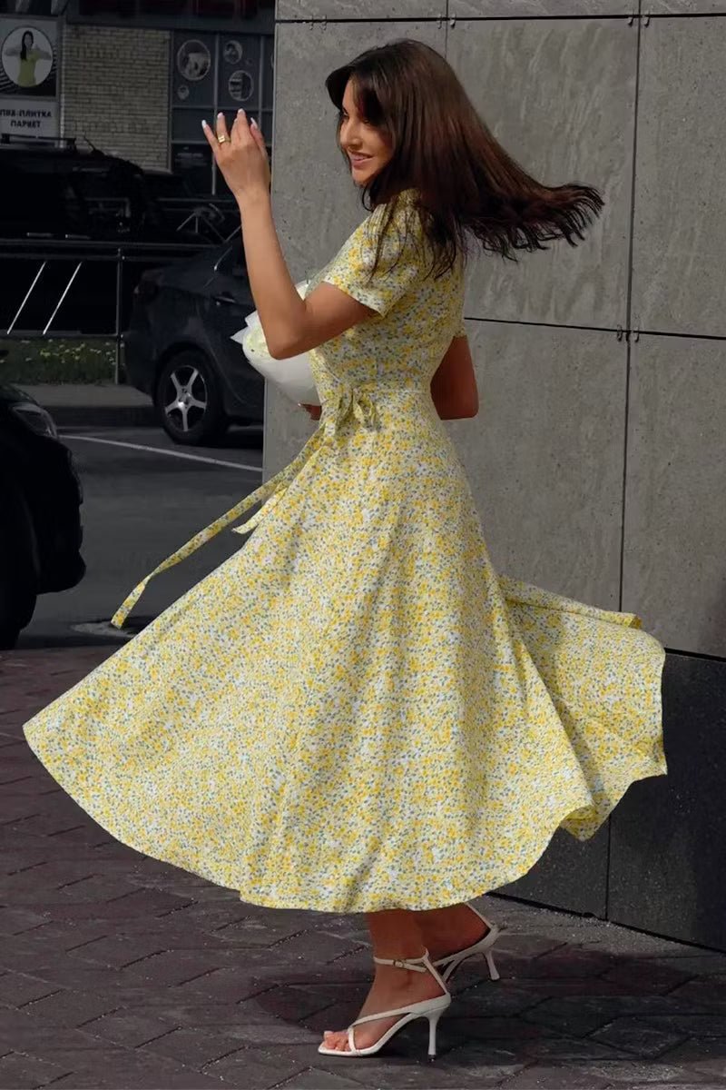 Linda Floral Wrap Dress