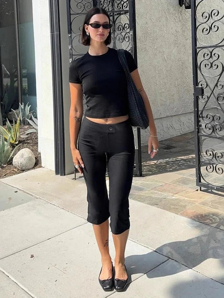 Moira Black Capri Pants