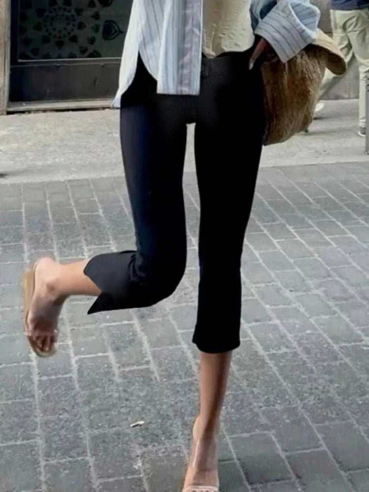 Moira Black Capri Pants