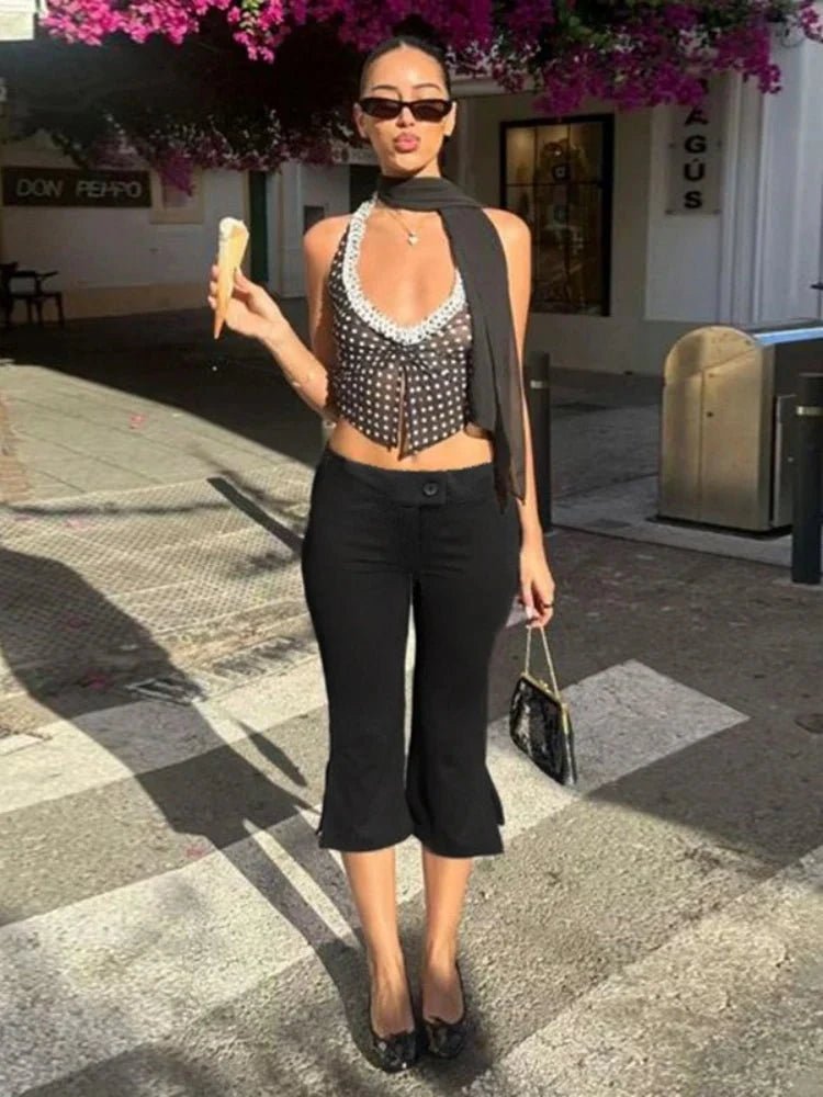Moira Black Capri Pants