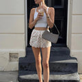 Agata Polka Dot Lace Trim Shorts
