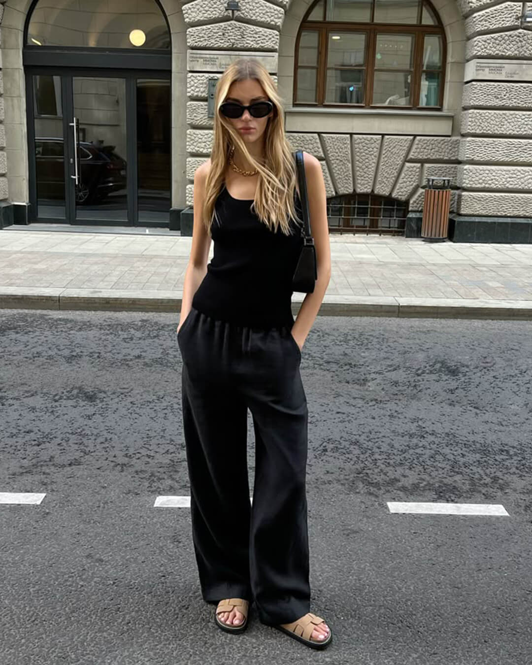 Nenita Wide Leg Satin Trousers