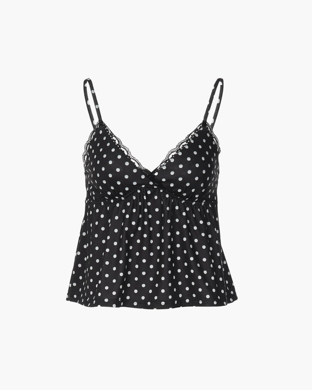 Octavia Dot Print Lace Trim Camisole