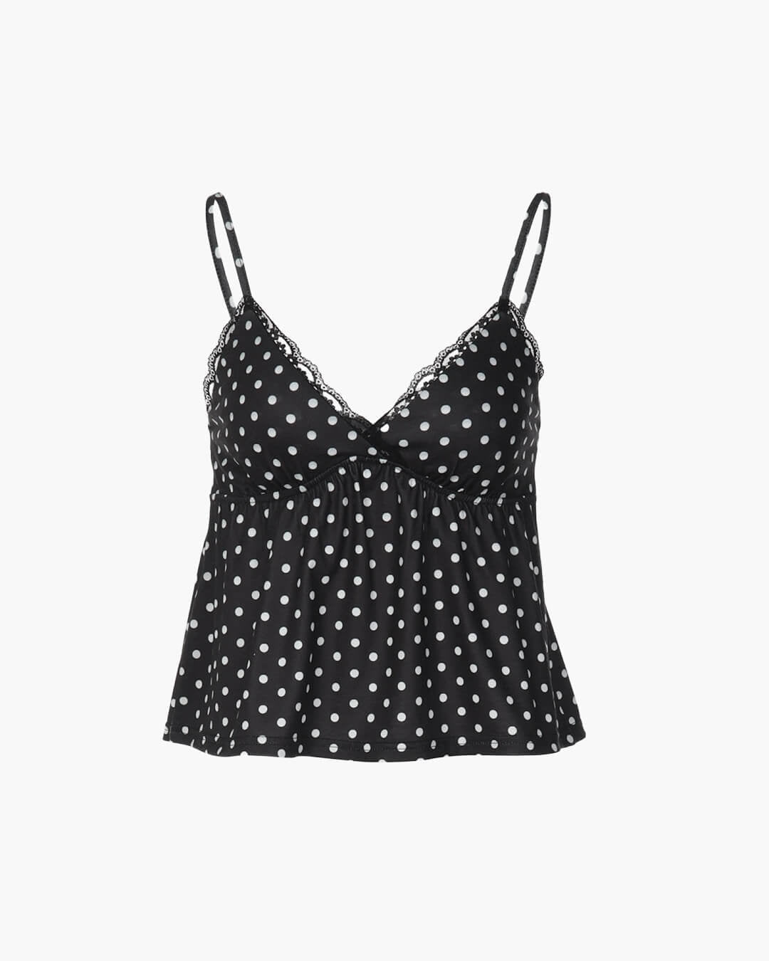 Octavia Dot Print Lace Trim Camisole