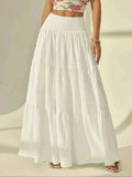 Octavia Tiered Maxi Skirt Elastic Waist