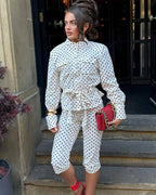 Paige Polka Dot Two-Piece Suit Set