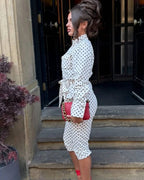 Paige Polka Dot Two-Piece Suit Set
