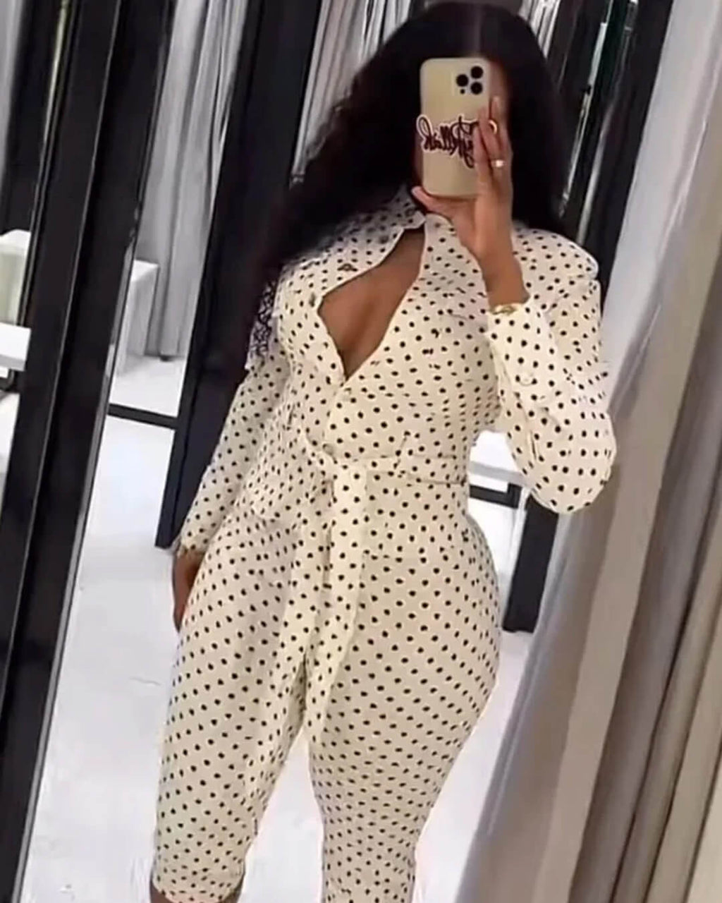 Paige Polka Dot Two-Piece Suit Set