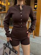 Paloma Ribbed Knit Shorts Set