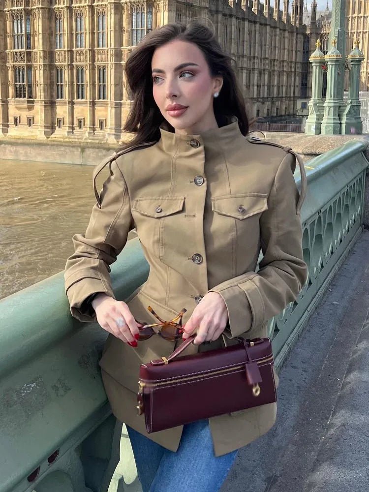 Phoebe Fitted High Neck Jacket