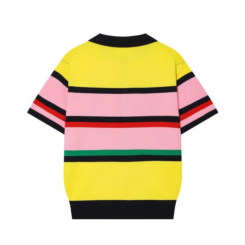 Rachel Colorblock Knit Polo Top