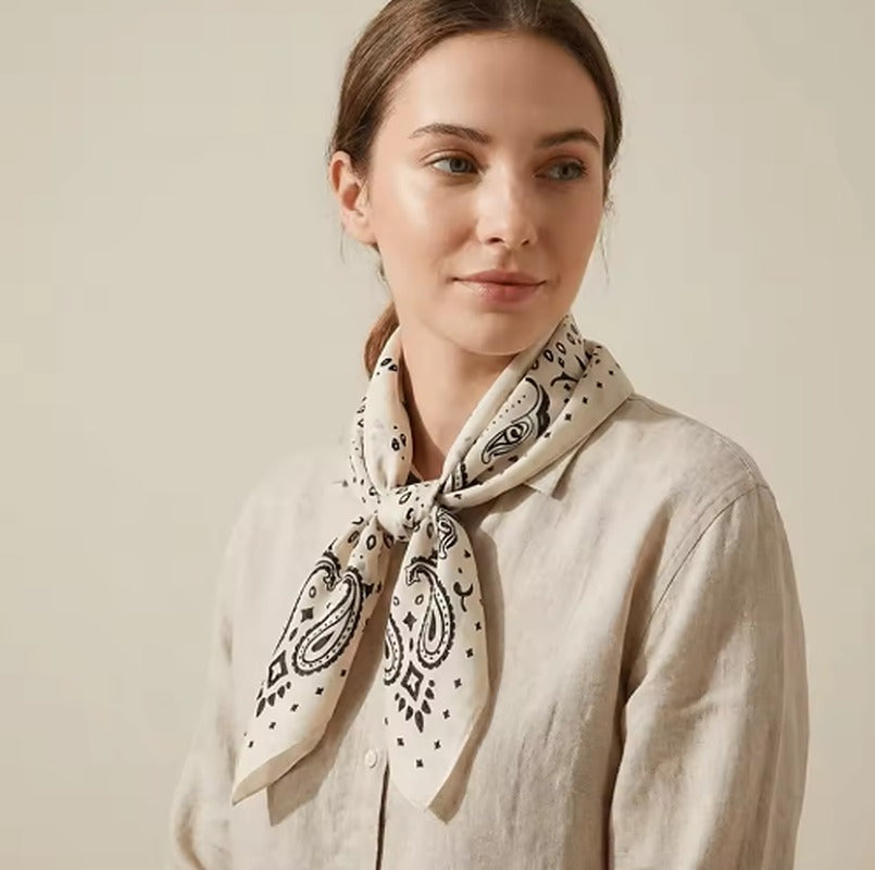 Reese Paisley Knitted Bandana Scarf