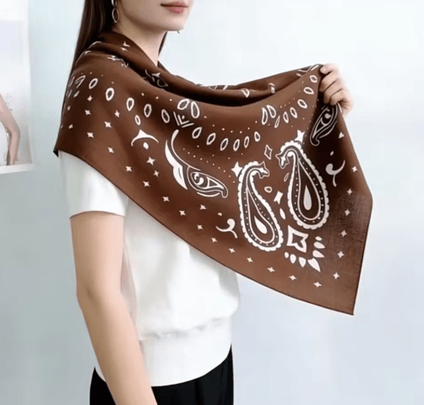 Reese Paisley Knitted Bandana Scarf