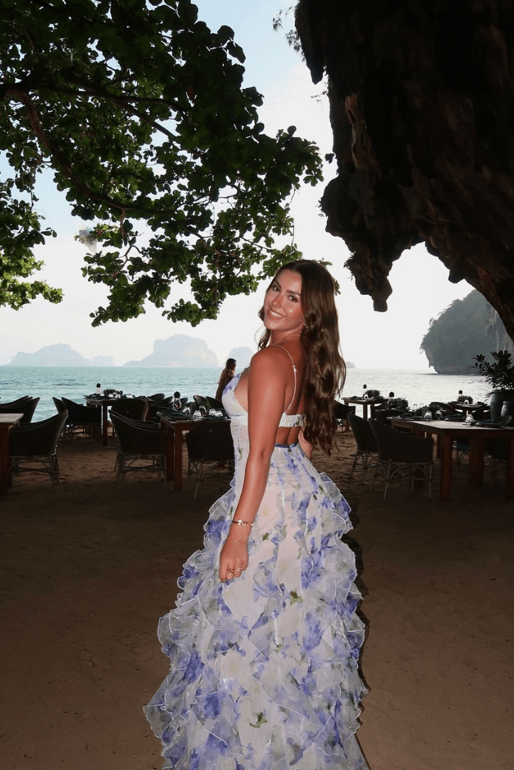 Ruffa Ruffled Floral Maxi Dress