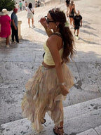 Sabine Tiered Boho Maxi Skirt